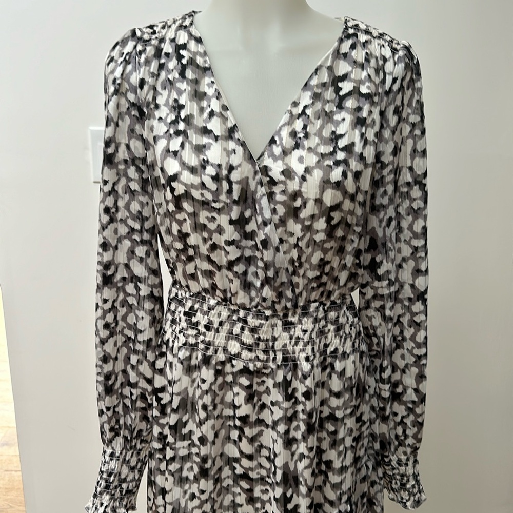 THML black and white leopard print dress